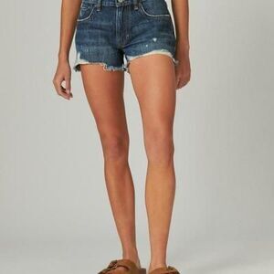 Lucky Brand Women's Skirt Sz 14 Mid Rise Boy Short Blue